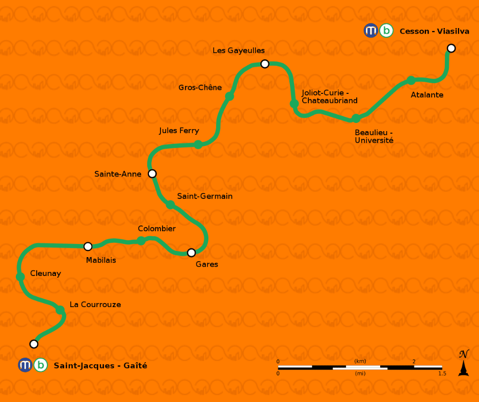 ligne b metro rennes